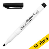 Aanbieding: 10x 123inkt whiteboard marker zwart (1 mm rond)  300896