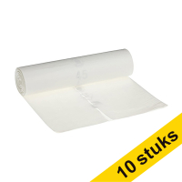 Aanbieding: 10x 123schoon LDPE vuilniszak transparant 150 liter (10 stuks)