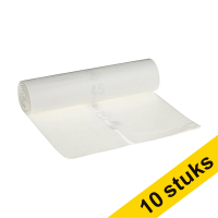 Aanbieding: 10x 123schoon LDPE vuilniszak transparant 70 liter (25 stuks)