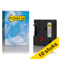 Aanbieding: 10x Dymo S0720680 / 40913 tape zwart op wit 9 mm (123inkt huismerk)