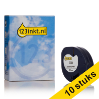 Aanbieding: 10x Dymo S0721610 / 91201 plastic tape wit 12 mm (123inkt huismerk)
