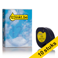 Aanbieding: 10x Dymo S0721620 / 91202 plastic tape geel 12 mm (123inkt huismerk)