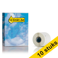 Aanbieding: 10x Dymo S0722440/99015 grote multifunctionele etiketten (123inkt huismerk) nieuwe versie 650896