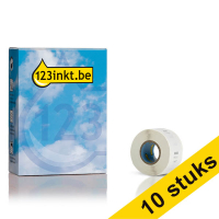 Aanbieding: 10x Dymo S0722530 / 11353 multifunctionele etiketten (123inkt huismerk) nieuwe versie 650893