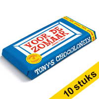 Aanbieding: 10x Tony's Chocolonely puur chocoladereep zomaar 180 gram