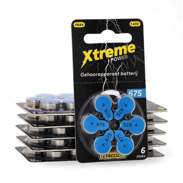 Aanbieding: 123accu Xtreme Power 675 / PR44 / blauw hoortoestelbatterij 60 stuks (123accu huismerk) ADR00362 - 1