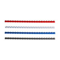 Aanbieding: 123inkt bindrug 12 mm set blauw, rood, zwart en wit (400 stuks) 340062