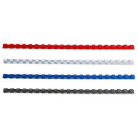 Aanbieding: 123inkt bindrug 14 mm set blauw, rood, zwart en wit (400 stuks) 340064