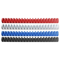 Aanbieding: 123inkt bindrug 16 mm set blauw, rood, zwart en wit (400 stuks) 340066