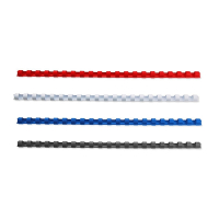 Aanbieding: 123inkt bindrug 8 mm set blauw, rood, zwart en wit (400 stuks) 340058