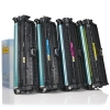 Aanbieding: 123inkt huismerk set voor HP 307A: HP CE740A, CE741A, CE742A, CE743A zwart + 3 kleuren