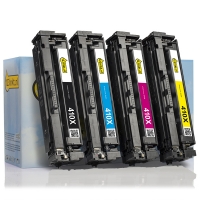 Aanbieding: 123inkt huismerk set voor HP 410X: HP CF410X, CF411X, CF412X, CF413X zwart + 3 kleuren  130019