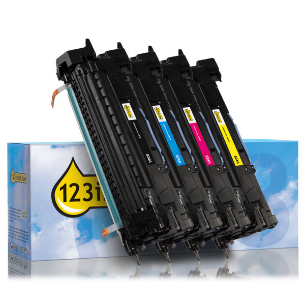 Aanbieding: 123inkt huismerk set voor HP 824A: HP CB384A, 85A, 86A, 87A drum zwart + 3 kleuren CB384AC CB385AC CB386AC CB387AC 130047 - 1