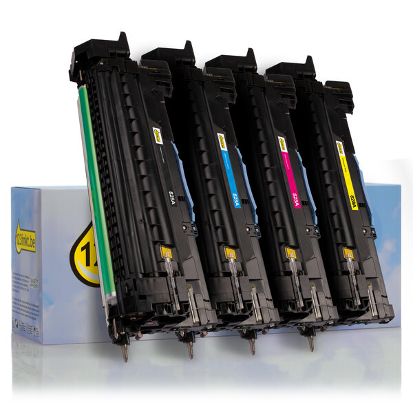 Aanbieding: 123inkt huismerk set voor HP 828A: HP CF358A, 59A, 64A, 65A drum zwart + 3 kleuren CF358AC CF359AC CF364AC CF365AC 127313 - 1