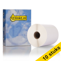 Aanbieding: 123inkt huismerk vervangt 10x Brother RD-S02E1 voorgestanste labels 102 mm x 152 mm
