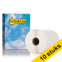Aanbieding: 123inkt huismerk vervangt 10x Brother RD-S02E1 voorgestanste labels 102 mm x 152 mm