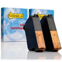 Aanbieding: 123inkt huismerk vervangt 2 x HP 45 inktcartridge zwart 51645AEC 030132