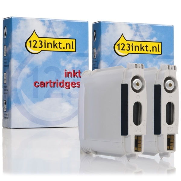 Aanbieding: 123inkt huismerk vervangt 2 x HP 940 inktcartridge zwart C4902AEC 160114 - 1