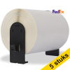 Aanbieding: 123inkt huismerk vervangt 5x Brother DK-11247 grote FedEx verzendlabels 653288 - 1