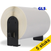 Aanbieding: 123inkt huismerk vervangt 5x Brother DK-11247 grote GLS verzendlabels 653228 - 1