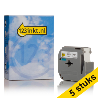 Aanbieding: 123inkt huismerk vervangt 5x Brother M-K231BZ niet-gelamineerde tape zwart op wit 12 mm  650550