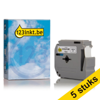 Aanbieding: 123inkt huismerk vervangt 5x Brother M-K231SBZ starter niet-gelamineerde tape zwart op wit 12 mm