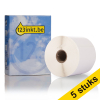 Aanbieding: 123inkt huismerk vervangt 5x Brother RD-S04E1 voorgestanste labels 76 mm x 26 mm 650679 - 1