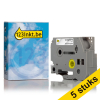 Aanbieding: 123inkt huismerk vervangt 5x Brother TZe-145 tape wit op transparant 18 mm