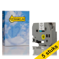 Aanbieding: 123inkt huismerk vervangt 5x Brother TZe-241 tape zwart op wit 18 mm