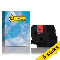 Aanbieding: 123inkt huismerk vervangt 5x Brother TZe-461 tape zwart op rood 36 mm