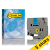 Aanbieding: 123inkt huismerk vervangt 5x Brother TZe-521 tape zwart op blauw 9 mm