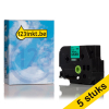 Aanbieding: 123inkt huismerk vervangt 5x Brother TZe-751 tape zwart op groen 24 mm