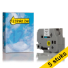 Aanbieding: 123inkt huismerk vervangt 5x Brother TZe-FX251 Flexi ID tape zwart op wit 24 mm