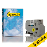 Aanbieding: 123inkt huismerk vervangt 5x Brother TZe-M951 tape zwart op mat zilver 24 mm