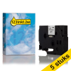 Aanbieding: 123inkt huismerk vervangt 5x Brother TZe-S211 extra klevend tape zwart op wit 6 mm