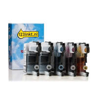 Aanbieding: 123inkt huismerk vervangt Brother LC-127XL / LC-125XL 2x zwart + 3 kleuren  160763
