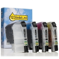 Aanbieding: 123inkt huismerk vervangt Brother LC-229XL / LC-225XL zwart + 3 kleuren LC229XLVALBPC 127228