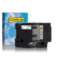 Aanbieding: 123inkt huismerk vervangt Dymo IND Rhino 24 mm tape permanent polyester multipack (zwart op wit en zwart op transparant)
