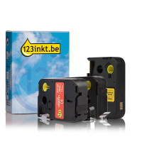 Aanbieding: 123inkt huismerk vervangt Dymo XTL 12 mm tape multipack (zwart op wit, zwart op geel en wit op rood)