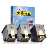 Aanbieding: 123inkt huismerk vervangt HP 62XL (2x zwart + 1x kleur)  160693