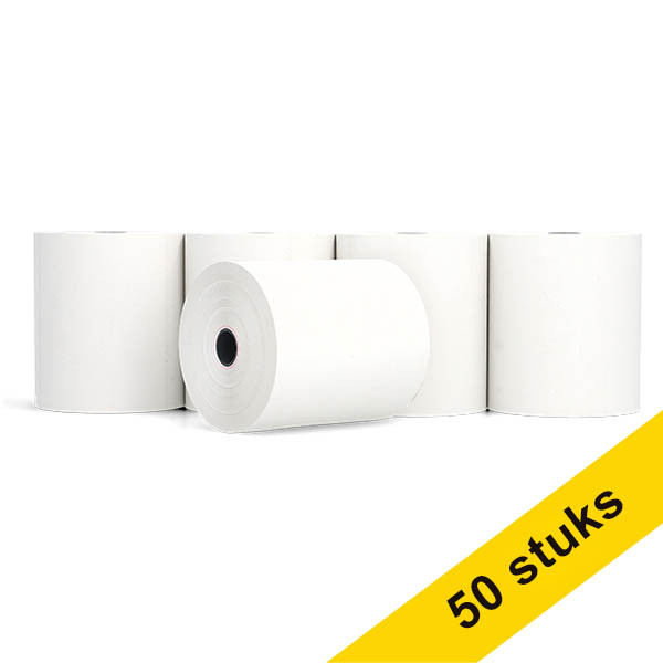 Aanbieding: 123inkt kassarol 80x80x12 thermisch wit 48 g/m² (50 stuks) 303621 - 1