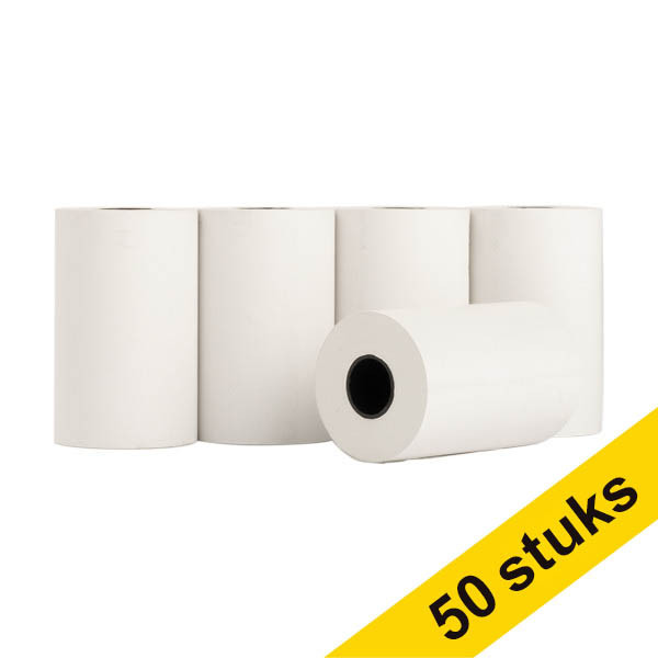 Aanbieding: 123inkt pinrol 57x35x12 mm thermo wit (50 stuks) 303663 - 1