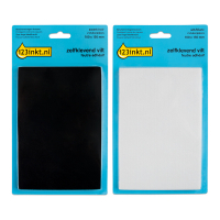 Aanbieding: 123inkt zelfklevend vilt zwart/wit 100 mm x 150 mm  (4 stuks)  301033