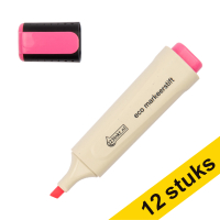 Aanbieding: 12x 123inkt eco fluostift roze 390582