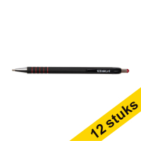 Aanbieding: 12x 123inkt ultra smooth balpen rood (1 mm)