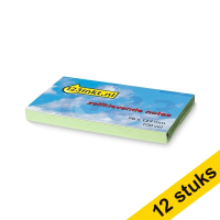 Aanbieding: 12x 123inkt zelfklevende notes groen 76 x 127 mm