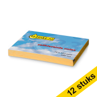Aanbieding: 12x 123inkt zelfklevende notes oranje 76 x 102 mm  300487