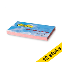 Aanbieding: 12x 123inkt zelfklevende notes roze 76 x 127 mm  300255
