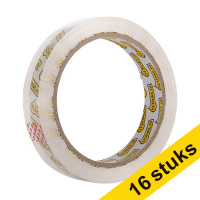 Aanbieding: 16x 123inkt standaard plakband 19 mm x 66 m  302795