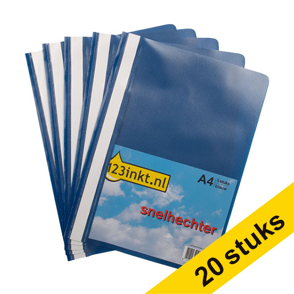 Aanbieding: 20x 123inkt bestekmap blauw A4 (5 stuks)  301344 - 1
